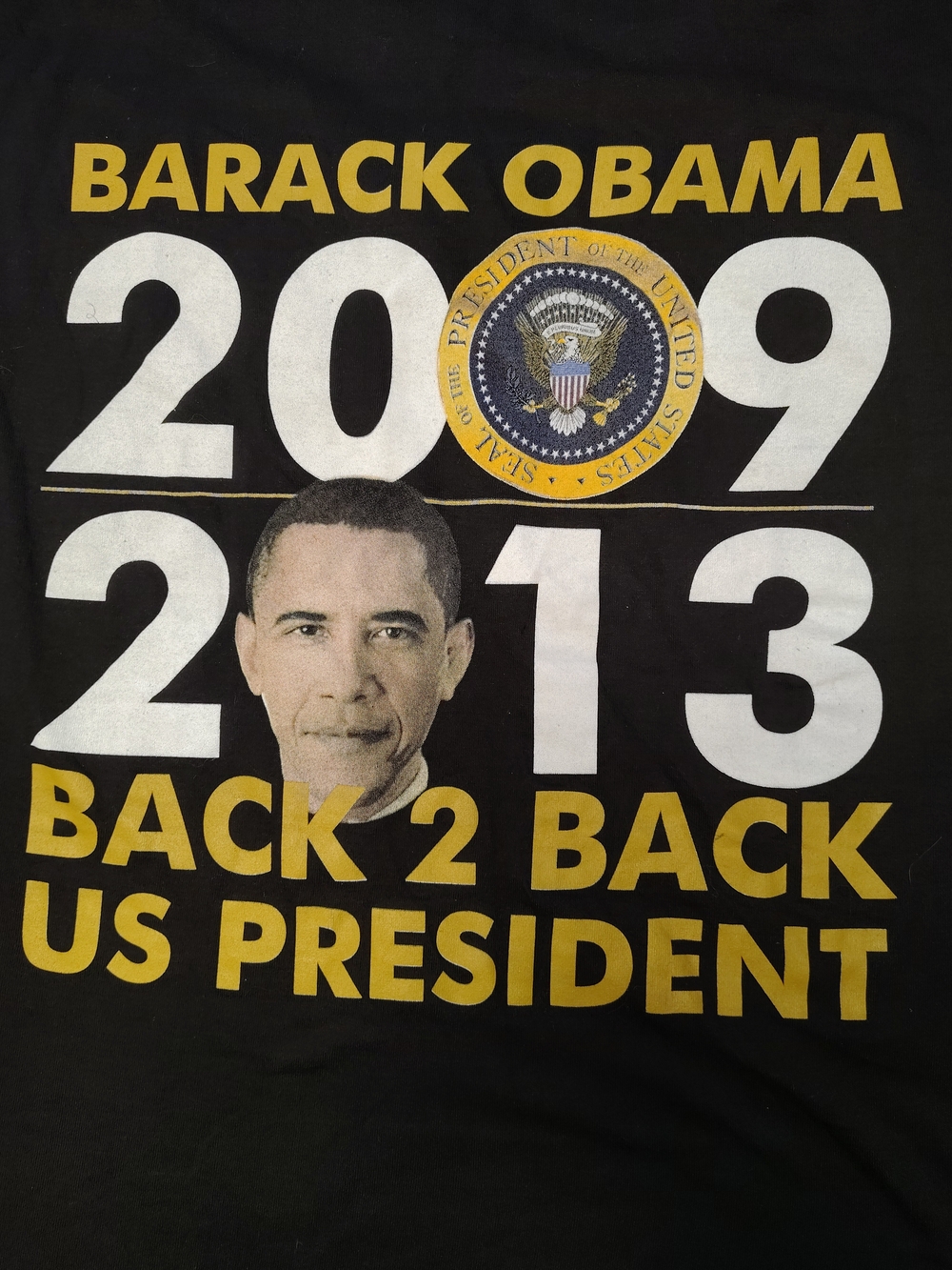 Vintage Barack Obama 2009 2013 Back 2 Back President Long Sleeve Shirt Mens 3XL - Picture 3 of 4